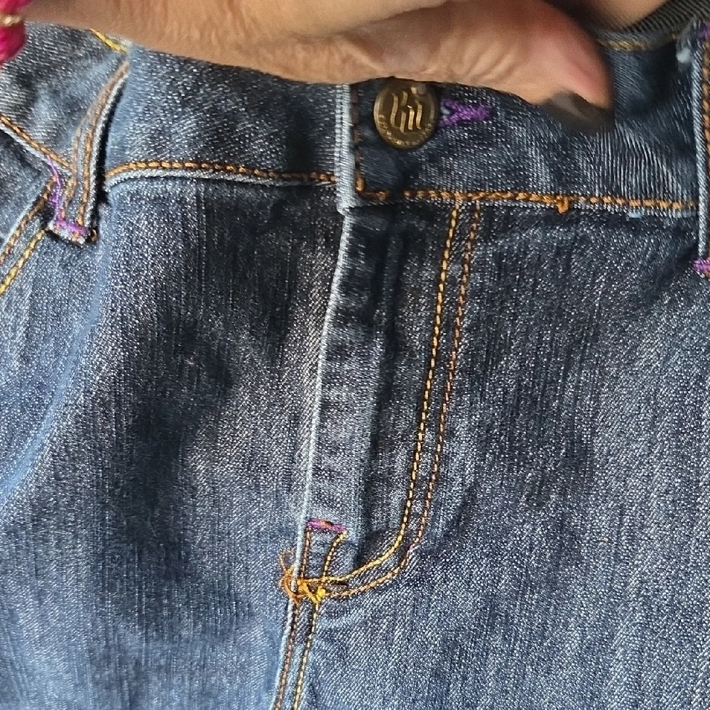 Hannah Skinnyleg Rocawear Dark Blue Skinny Jeans Size 15 Y2k - Picture 6 of 16
